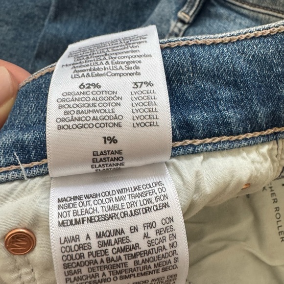 MOTHER Wide-Leg Jeans in Denim Blue - Picture 12 of 14